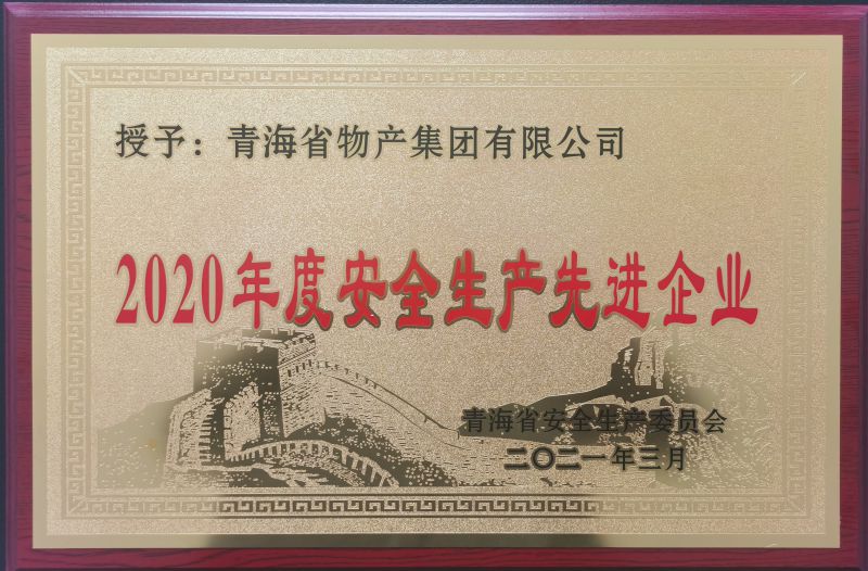 2020年度安全生產先進企業(yè)